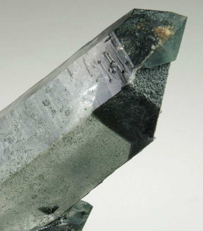 Quartz with Chlorite inclusions (phantom-growth zoning) from Mont Blanc, Chamonix, Haute-Savoie, France