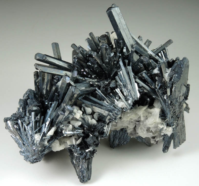 Stibnite with Barite from Baia Sprie (Felsbnya), Maramures, Romania