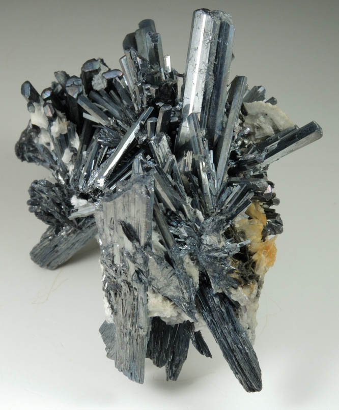 Stibnite with Barite from Baia Sprie (Felsbnya), Maramures, Romania