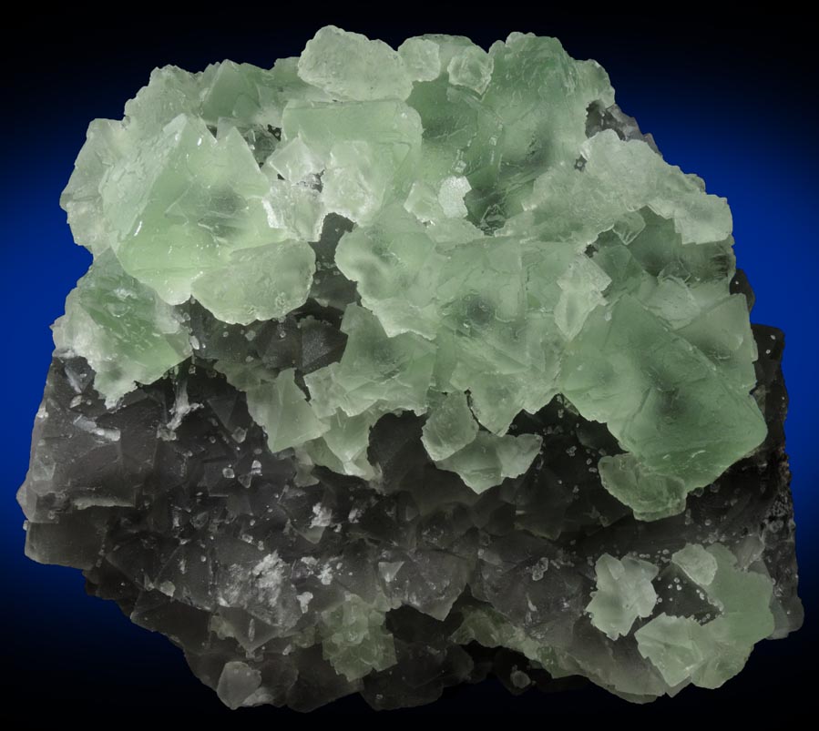 Fluorite on Fluorite from Xianghualing Mine, 32 km north of Linwu, Hunan Province, China