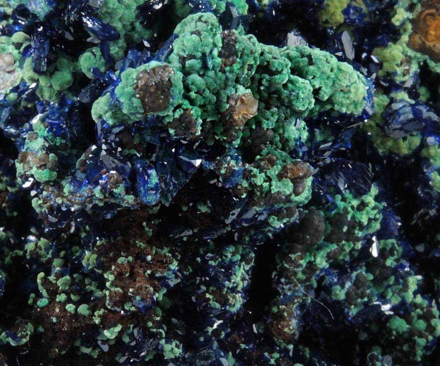 Azurite with Malachite from Concepcin del Oro, Zacatecas, Mexico