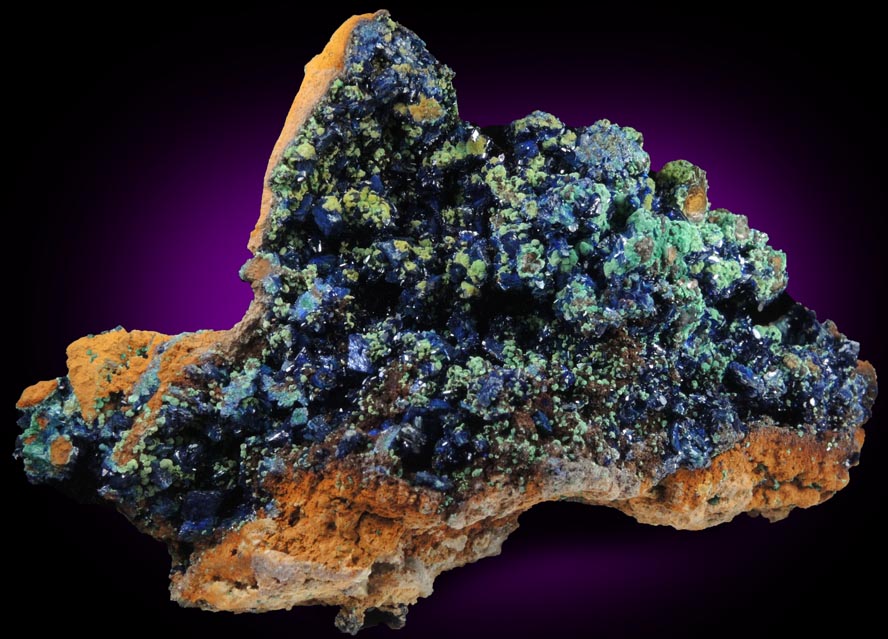 Azurite with Malachite from Concepcin del Oro, Zacatecas, Mexico