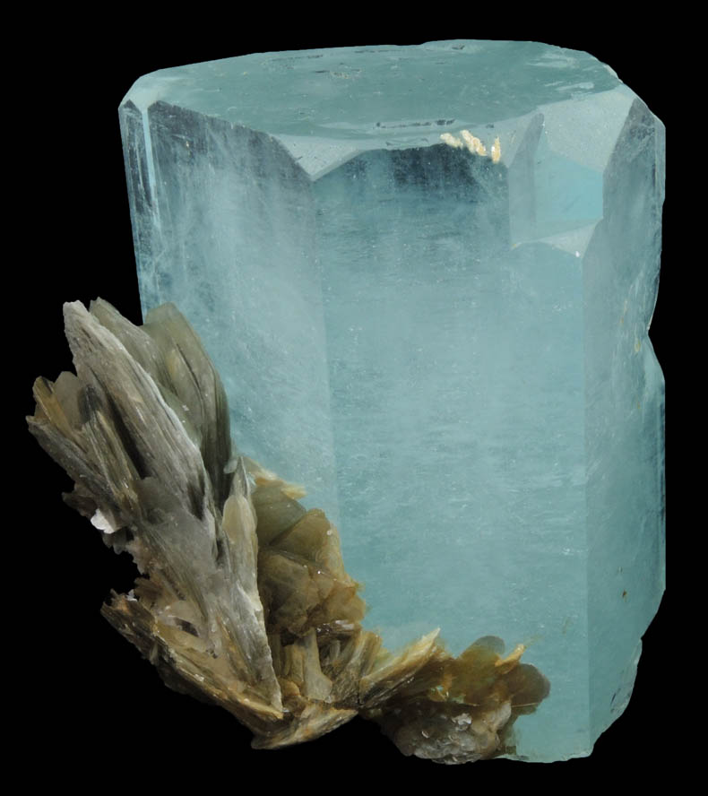 Beryl var. Aquamarine with Muscovite from Chumar Bakhoor, Nagar, Gilgit-Baltistan, Pakistan