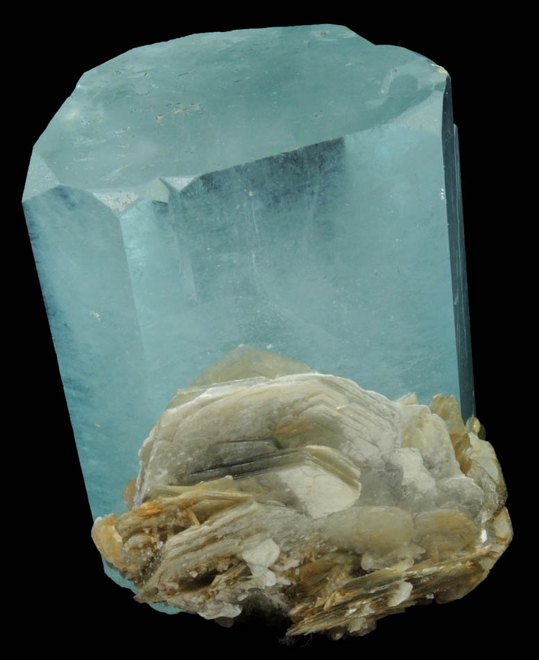 Beryl var. Aquamarine with Muscovite from Chumar Bakhoor, Nagar, Gilgit-Baltistan, Pakistan