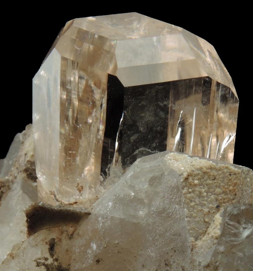 Topaz on Quartz from Shigar Valley, Skardu District, Gilgit-Baltistan, Pakistan