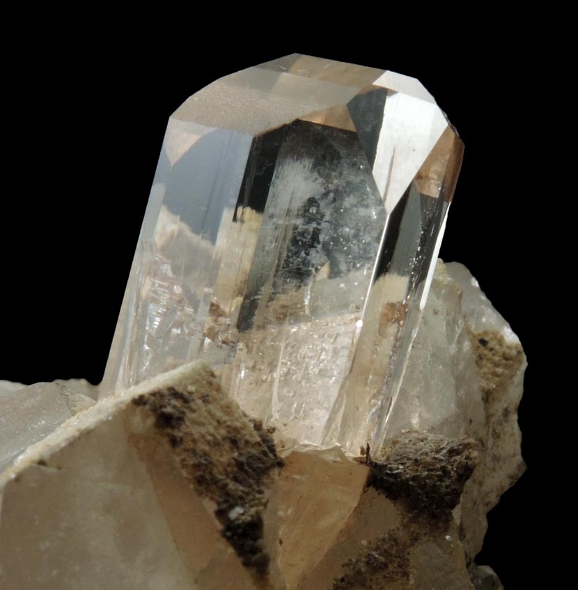 Topaz on Quartz from Shigar Valley, Skardu District, Gilgit-Baltistan, Pakistan