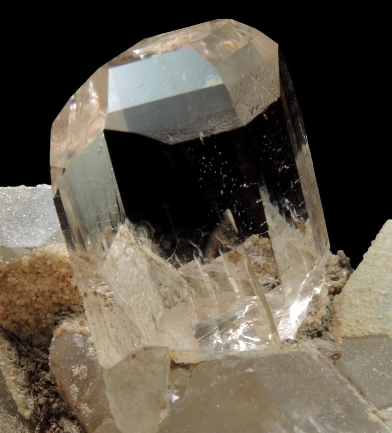 Topaz on Quartz from Shigar Valley, Skardu District, Gilgit-Baltistan, Pakistan