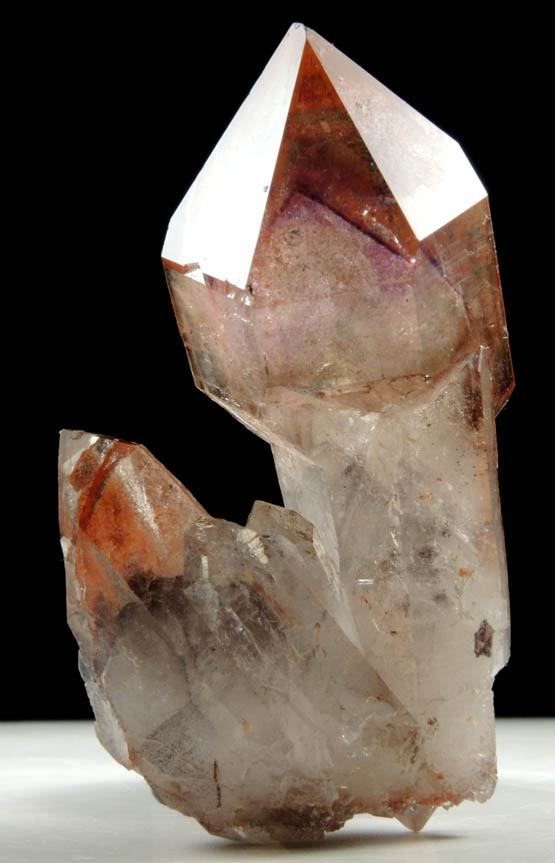 Quartz var. Amethyst Quartz scepter-shaped crystal with Hematite inclusions from Orange River, Namakwa, Northern Cape Province, South Africa