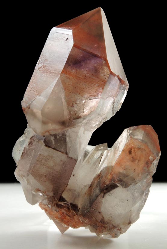 Quartz var. Amethyst Quartz scepter-shaped crystal with Hematite inclusions from Orange River, Namakwa, Northern Cape Province, South Africa