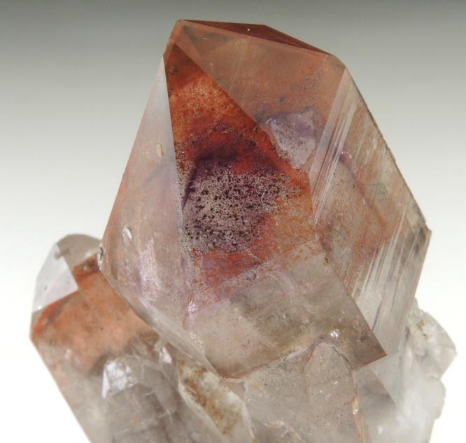 Quartz var. Amethyst Quartz scepter-shaped crystal with Hematite inclusions from Orange River, Namakwa, Northern Cape Province, South Africa