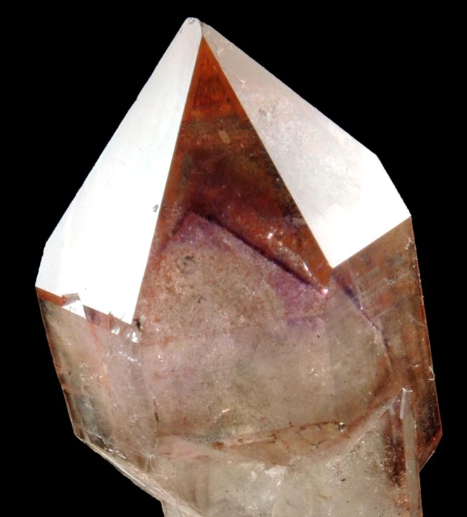 Quartz var. Amethyst Quartz scepter-shaped crystal with Hematite inclusions from Orange River, Namakwa, Northern Cape Province, South Africa