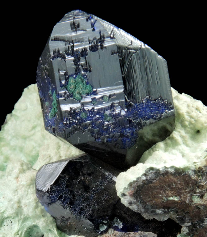 Azurite from Morenci Mine, 4600' Level, Clifton District, Greenlee County, Arizona