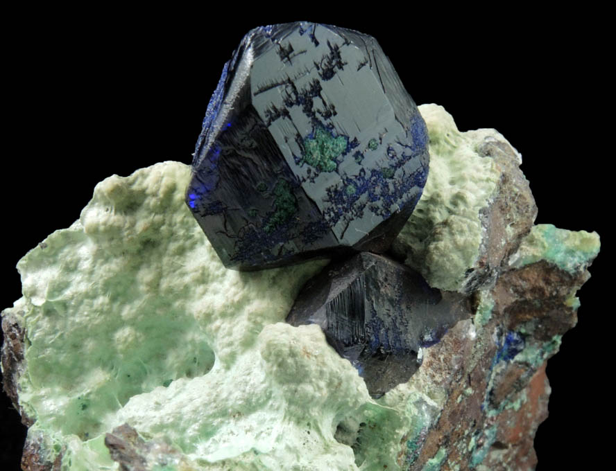 Azurite from Morenci Mine, 4600' Level, Clifton District, Greenlee County, Arizona