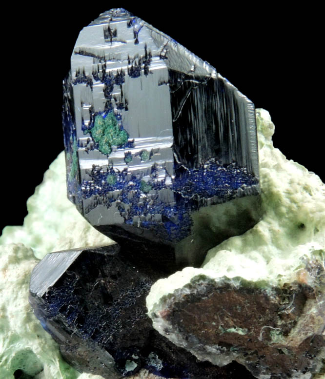 Azurite from Morenci Mine, 4600' Level, Clifton District, Greenlee County, Arizona