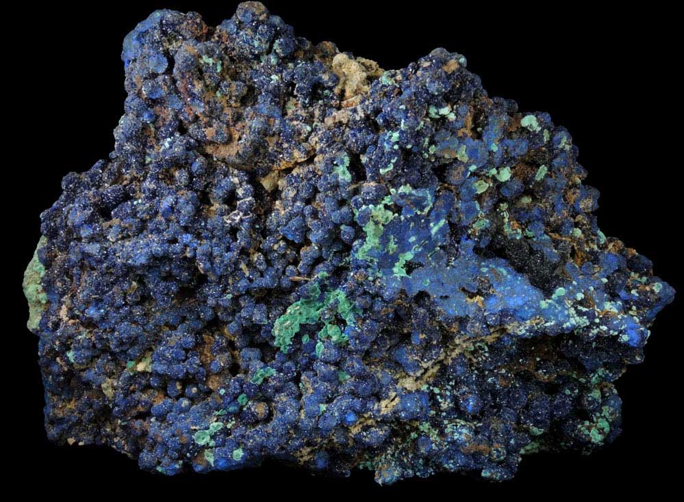 Azurite and Malachite from Copper Queen Mine, Bisbee, Warren District, Cochise County, Arizona