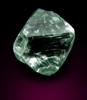 Diamond (1.42 carat cuttable fancy intense-green octahedral crystal) from Almazy Anabara Mine, Sakha (Yakutia) Republic, Siberia, Russia