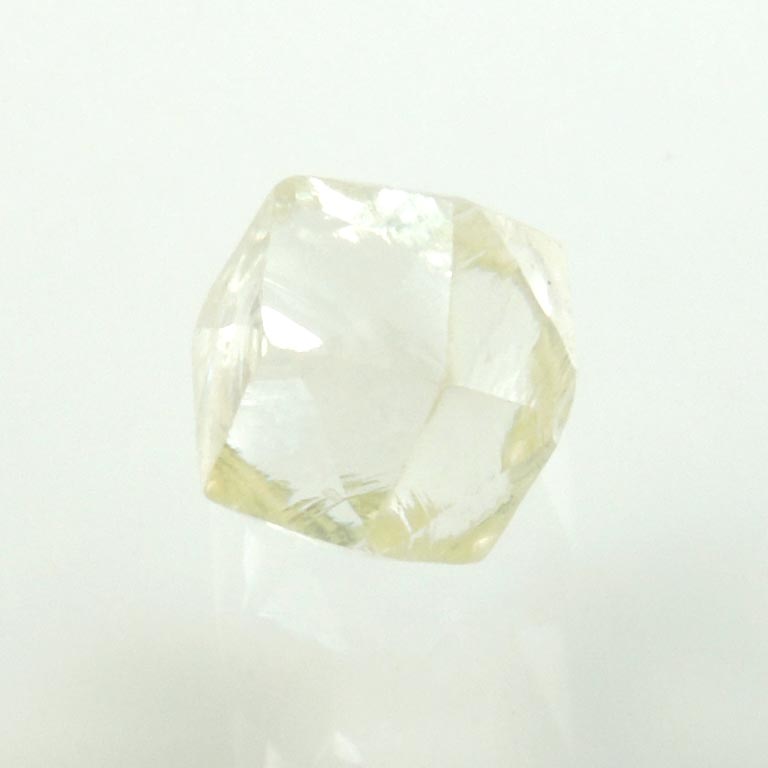 Diamond (1.52 carat gem-grade yellow tetrahexahedral uncut diamond) from Almazy Anabara Mine, Sakha (Yakutia) Republic, Siberia, Russia