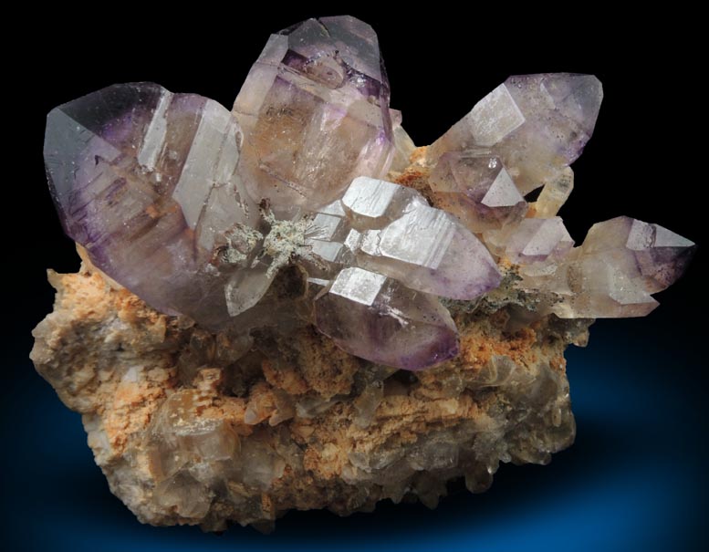 Quartz var. Amethyst Quartz with Hematite inclusions from Goboboseb Mountains, 43 km west of Brandberg Mountain, Erongo region, Namibia