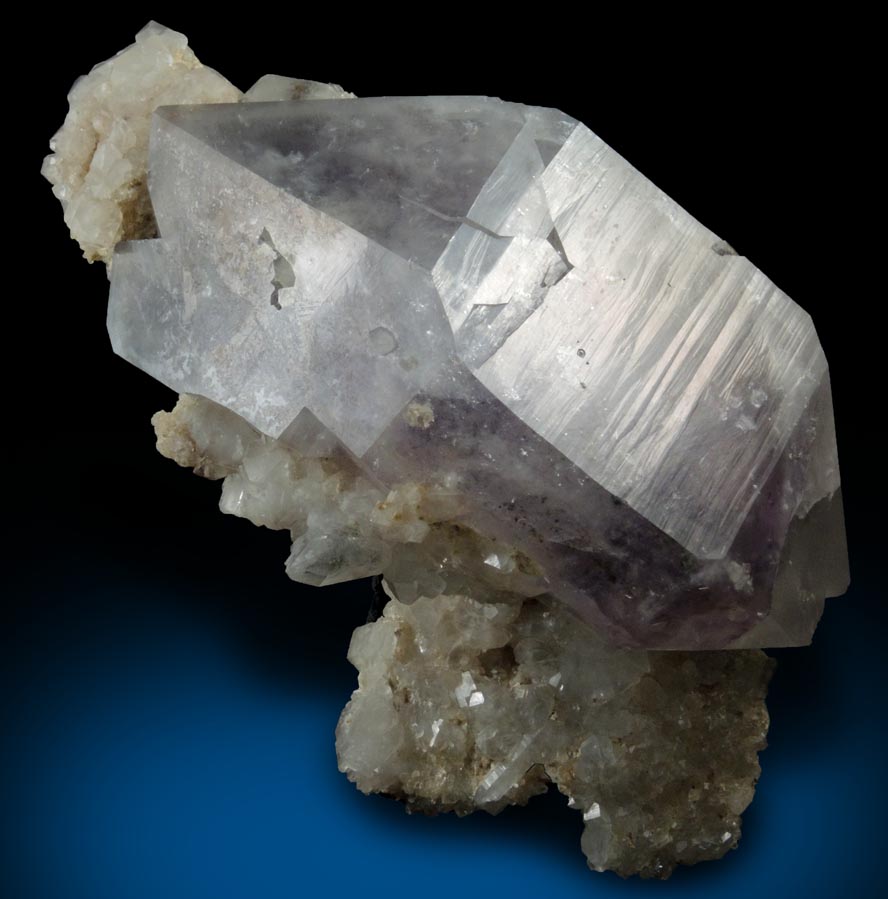 Quartz var. Amethyst Quartz with Milky Quartz from Goboboseb Mountains, 43 km west of Brandberg Mountain, Erongo region, Namibia