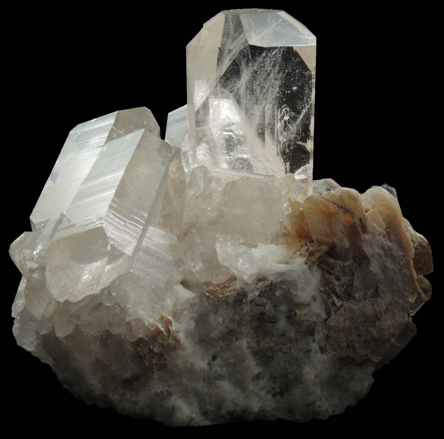 Topaz on Quartz with Muscovite from Mogok District, 115 km NNE of Mandalay, Mandalay Division, Myanmar (Burma)