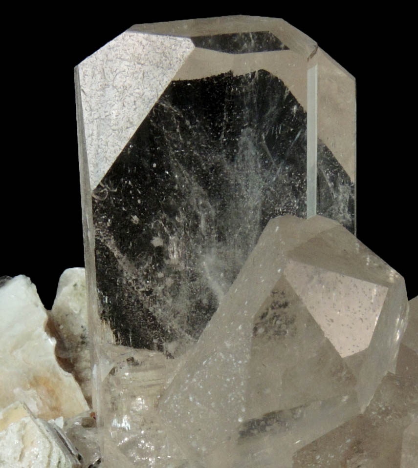 Topaz on Quartz with Muscovite from Mogok District, 115 km NNE of Mandalay, Mandalay Division, Myanmar (Burma)