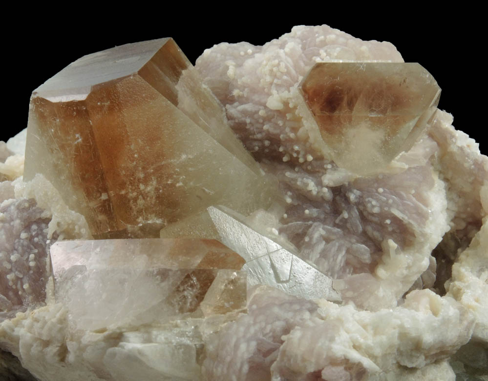 Topaz (color zoned crystals) in Lepidolite and Albite from Skardu District, Baltistan, Gilgit-Baltistan, Pakistan