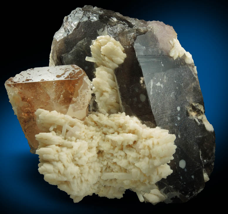 Topaz, Albite, Quartz on Quartz from Skardu District, Baltistan, Gilgit-Baltistan, Pakistan