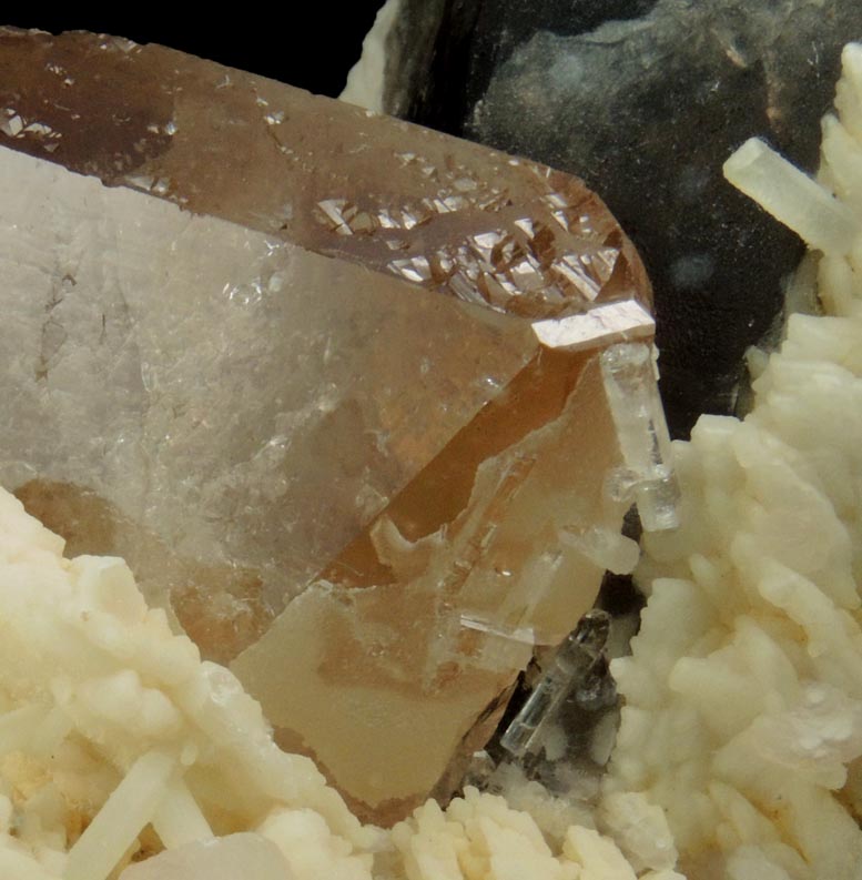 Topaz, Albite, Quartz on Quartz from Skardu District, Baltistan, Gilgit-Baltistan, Pakistan