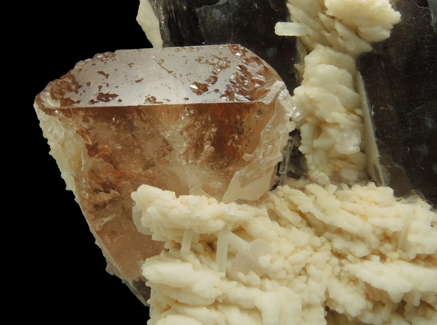 Topaz, Albite, Quartz on Quartz from Skardu District, Baltistan, Gilgit-Baltistan, Pakistan