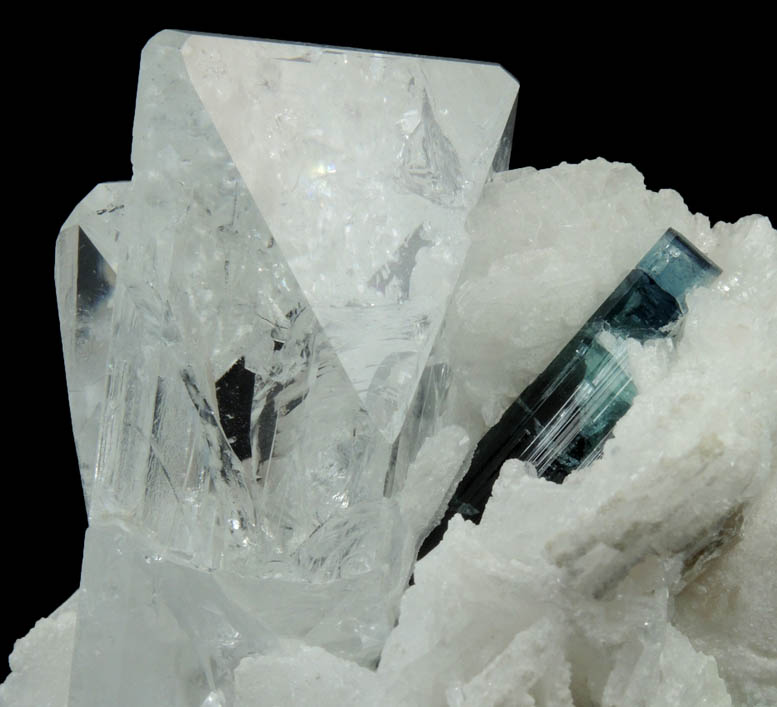 Topaz on Albite with Quartz and Elbaite Tourmaline from Stak Nala, Skardu Road, Baltistan, Gilgit-Baltistan, Pakistan