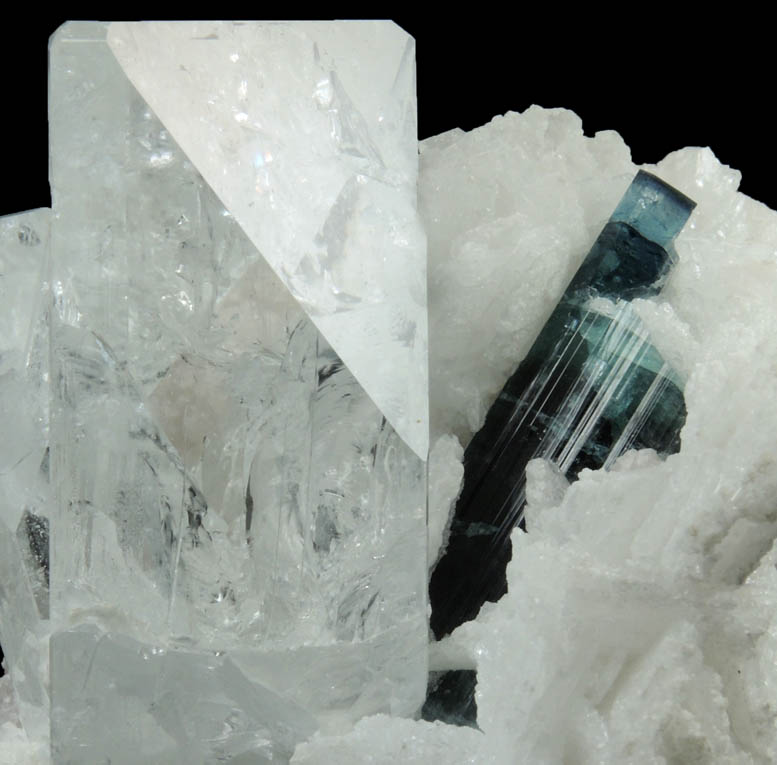 Topaz on Albite with Quartz and Elbaite Tourmaline from Stak Nala, Skardu Road, Baltistan, Gilgit-Baltistan, Pakistan