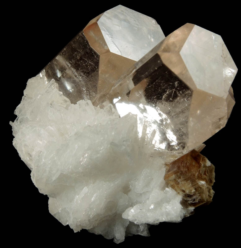 Topaz on Albite from Shigar Valley, Skardu District, Baltistan, Gilgit-Baltistan, Pakistan