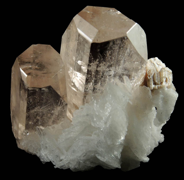 Topaz on Albite from Shigar Valley, Skardu District, Baltistan, Gilgit-Baltistan, Pakistan