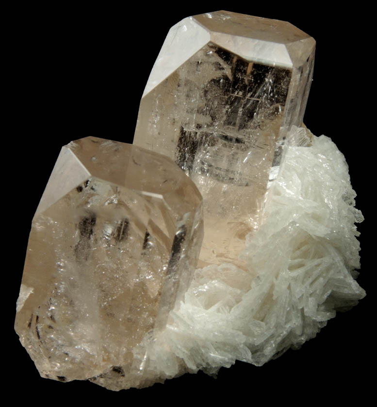 Topaz on Albite from Shigar Valley, Skardu District, Baltistan, Gilgit-Baltistan, Pakistan