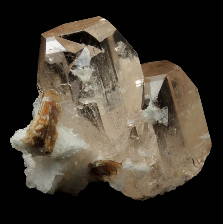 Topaz on Albite from Shigar Valley, Skardu District, Baltistan, Gilgit-Baltistan, Pakistan