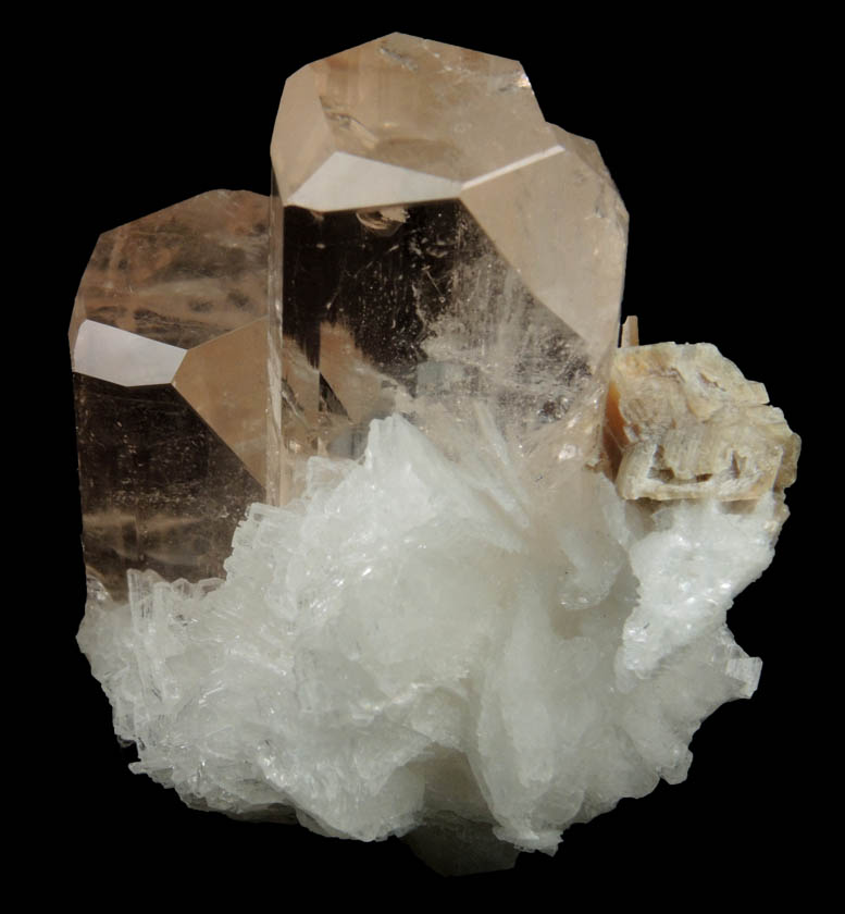 Topaz on Albite from Shigar Valley, Skardu District, Baltistan, Gilgit-Baltistan, Pakistan