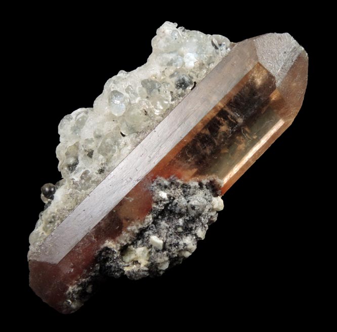 Topaz with Hyalite Opal from Villa de Arriaga, San Luis Potosi, Mexico