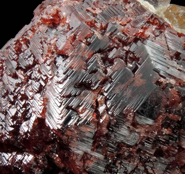 Spessartine Garnet on Quartz from Teston, Braldu Valley, Baltistan, Gilgit-Baltistan, Pakistan