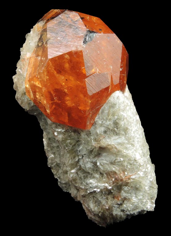 Spessartine Garnet on Muscovite from Nani, near Loliondo, Arusha, Tanzania