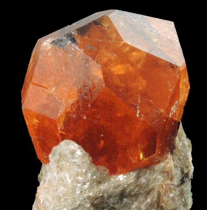 Spessartine Garnet on Muscovite from Nani, near Loliondo, Arusha, Tanzania