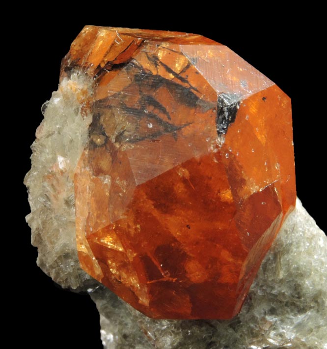 Spessartine Garnet on Muscovite from Nani, near Loliondo, Arusha, Tanzania