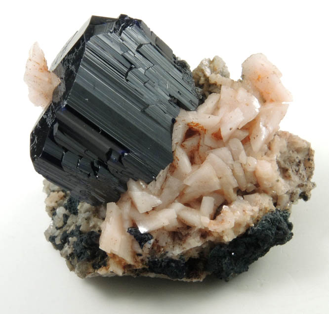 Azurite and Dolomite from Touissit Mine, 21 km SSE of Oujda, Jerada Province, Oriental, Morocco