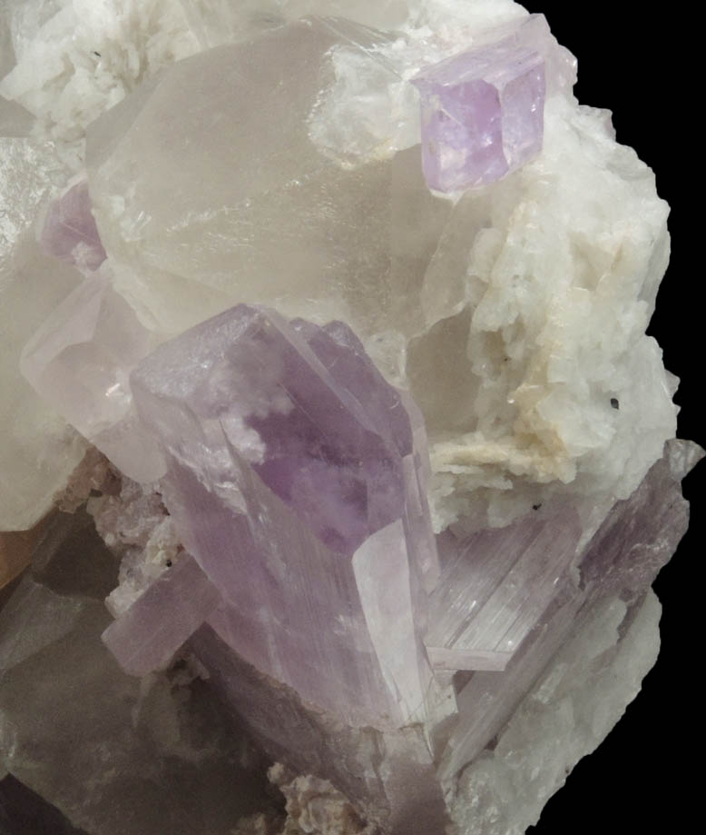 Spodumene var. Kunzite with Beryl, Quartz, Lepidolite and Elbaite Tourmaline from Laghman Province, Afghanistan