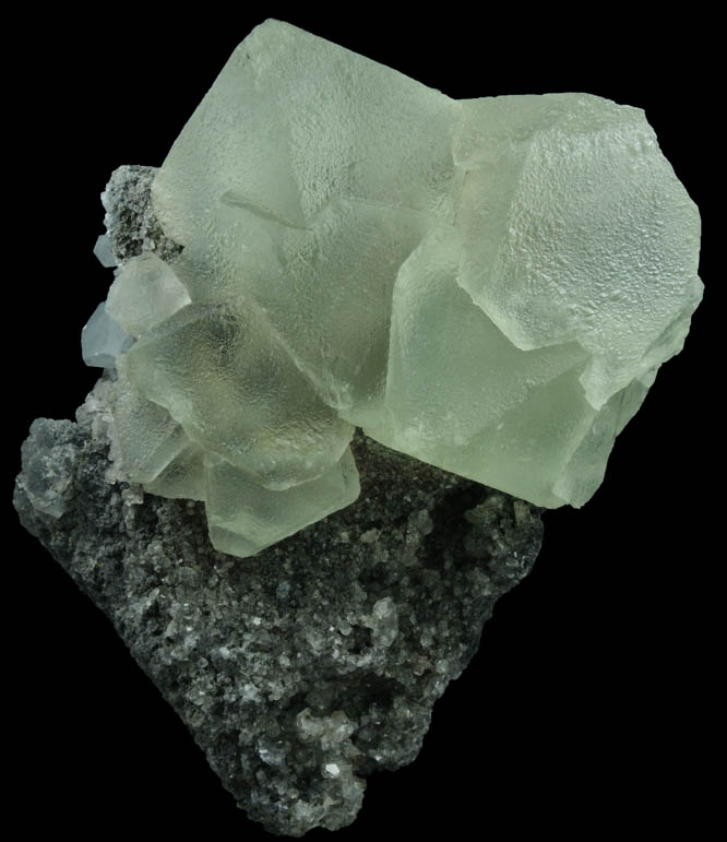 Fluorite over Calcite from Xianghualing Mine, 32 km north of Linwu, Hunan Province, China