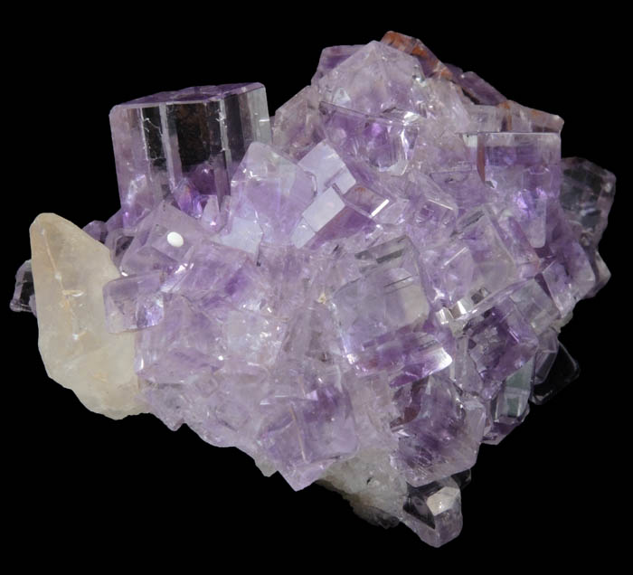 Fluorite plus Calcite from Berbes Mine, near Ribadesella, Oviedo, Spain