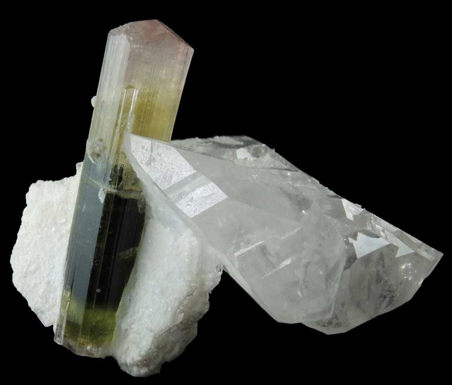 Elbaite Tourmaline in Quartz from Stak Nala, Skardu Road, Baltistan, Gilgit-Baltistan, Pakistan