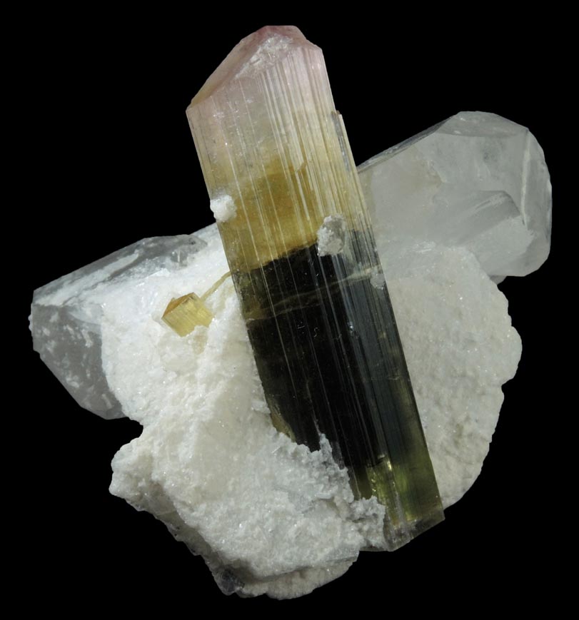 Elbaite Tourmaline in Quartz from Stak Nala, Skardu Road, Baltistan, Gilgit-Baltistan, Pakistan