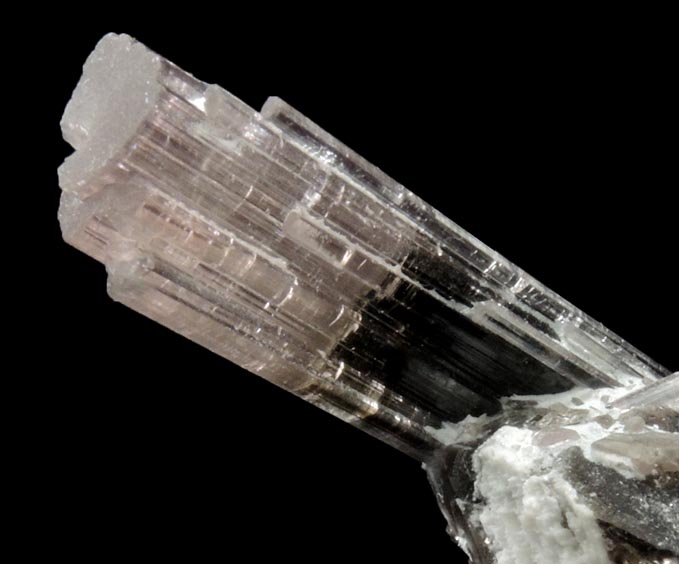 Elbaite Tourmaline on Quartz with Albite from Paprok, Kamdesh District, Nuristan Province, Afghanistan