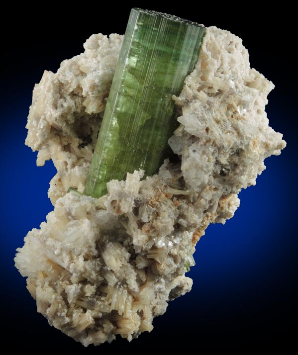 Elbaite Tourmaline in Albite var. Cleavelandite from Mina do Urubu, Itinga, Minas Gerais, Brazil