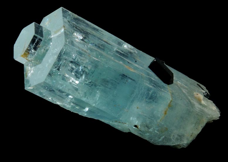 Beryl var. Aquamarine with Schorl Tourmaline from Erongo Mountains, 20 km north of Usakos, Damaraland, Namibia